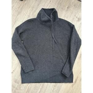 LOU GREY Womens XSmall Sweaters Gray Waffle Knit Turtle Neck Long Sleeve Ladies